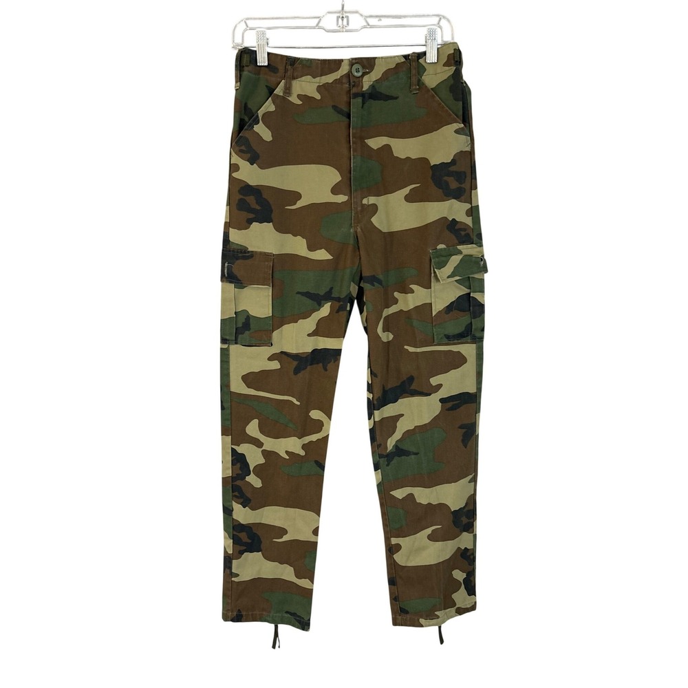 Vintage U.S. Army‎ Style Woodland BDU Cargo Pants 28x28 Military Casual Utility